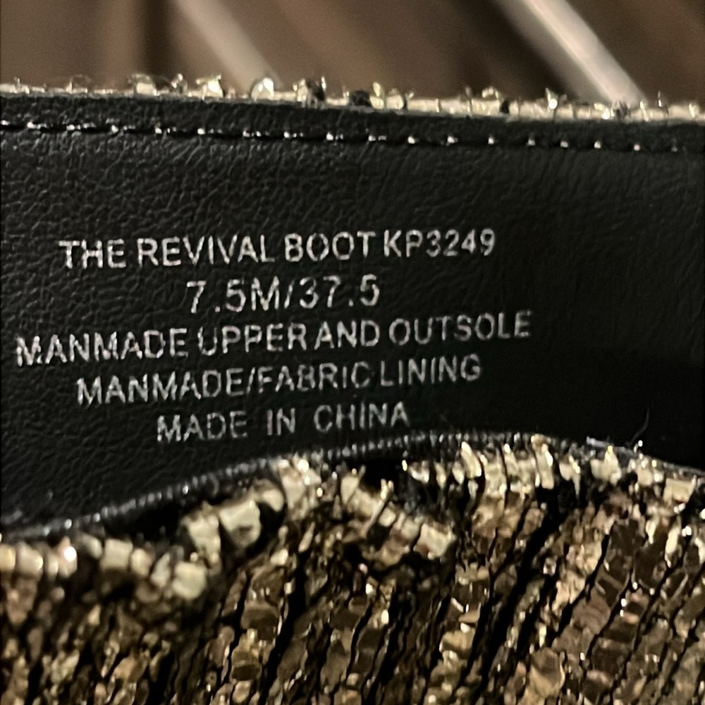 Katy Perry "THE REVIVAL BOOT" Gold Pointed Toe Heeled Boot NIB sz 7.5 - Picture 17 of 17